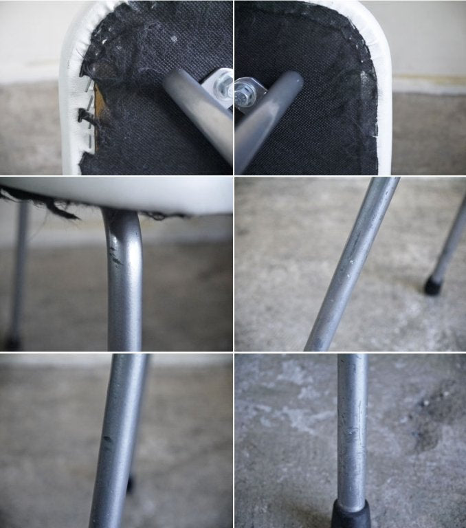 トラックファニチャー TRUCK FURNITURE ダイニングチェア ホワイト ビニールレザー スチールレッグ ■