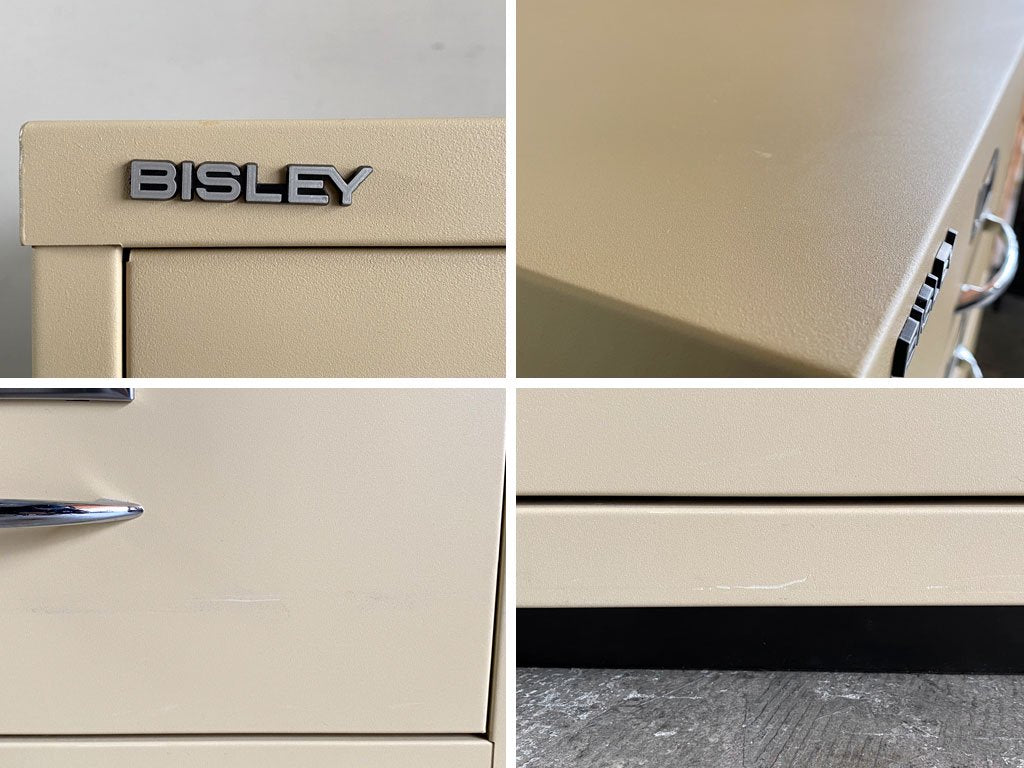 ビスレー BISLEY ベーシック BASIC Fシリーズ 1F3 ファイリングキャビネット マルチドロワー クリーム 鍵付き 英国 ■