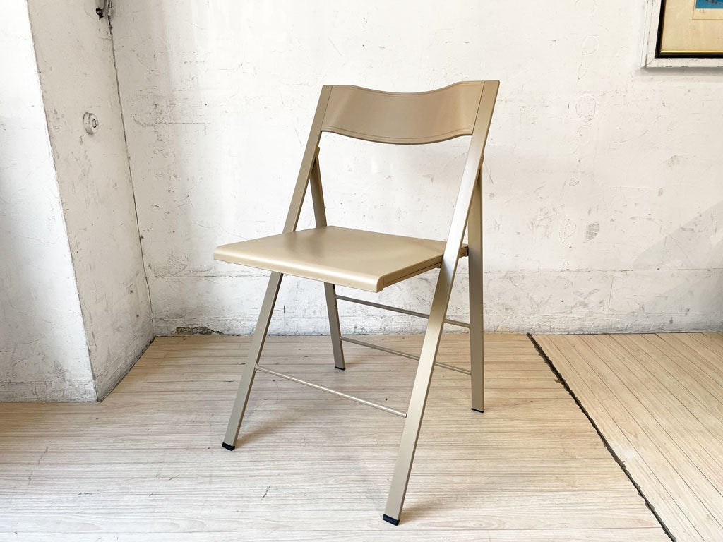 エリア・デクリック AREA declic ポケットチェア Pocket Chair 折りたたみチェア ポリプロピレン製 ベージュ イタリア モダンデザイン 定価￥17,600- B ★