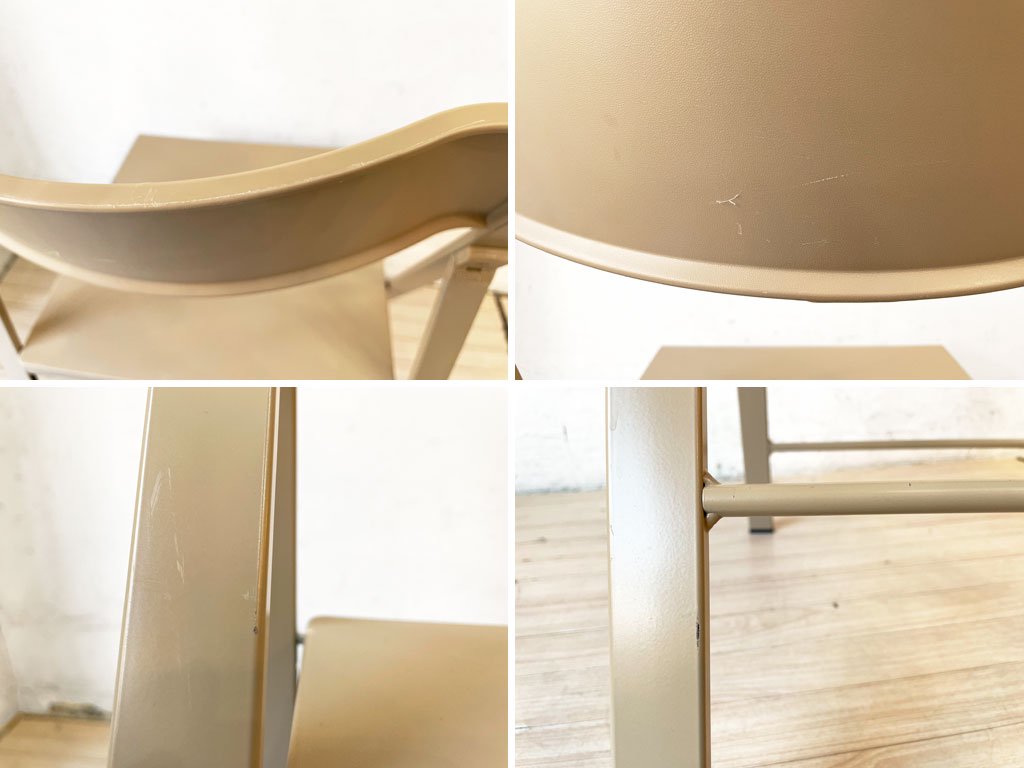 エリア・デクリック AREA declic ポケットチェア Pocket Chair 折りたたみチェア ポリプロピレン製 ベージュ イタリア モダンデザイン 定価￥17,600- B ★