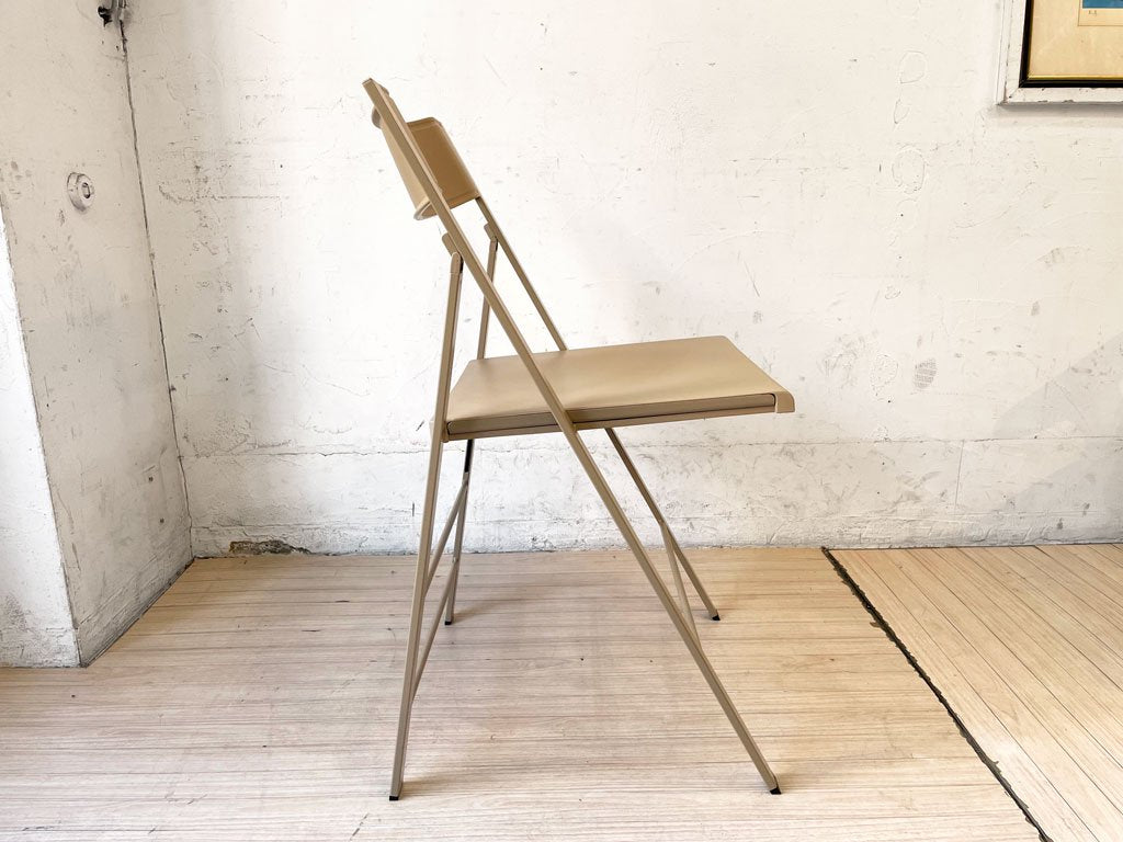 エリア・デクリック AREA declic ポケットチェア Pocket Chair 折りたたみチェア ポリプロピレン製 ベージュ イタリア モダンデザイン 定価￥17,600- A  ★