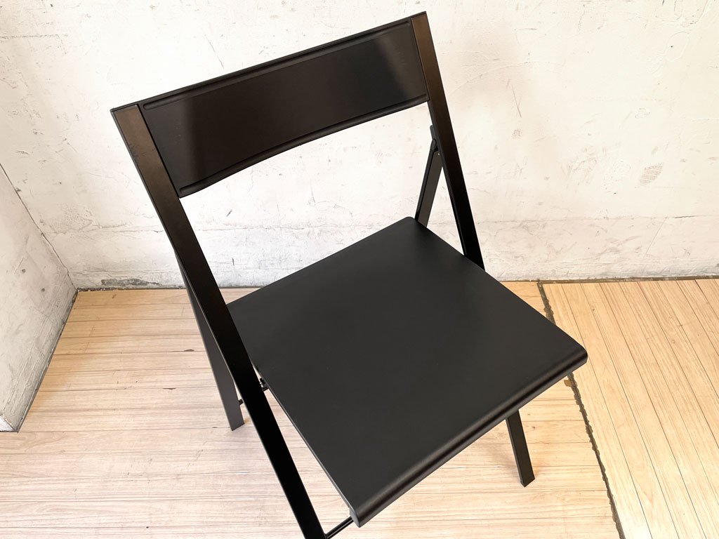エリア・デクリック AREA declic ポケットチェア Pocket Chair 折りたたみチェア ポリプロピレン製 ブラック イタリア モダンデザイン 定価￥17,600- ★