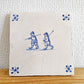 オランダ アンティーク Dutch Antique デルフト タイル 4枚セット ヨーロピアン ●