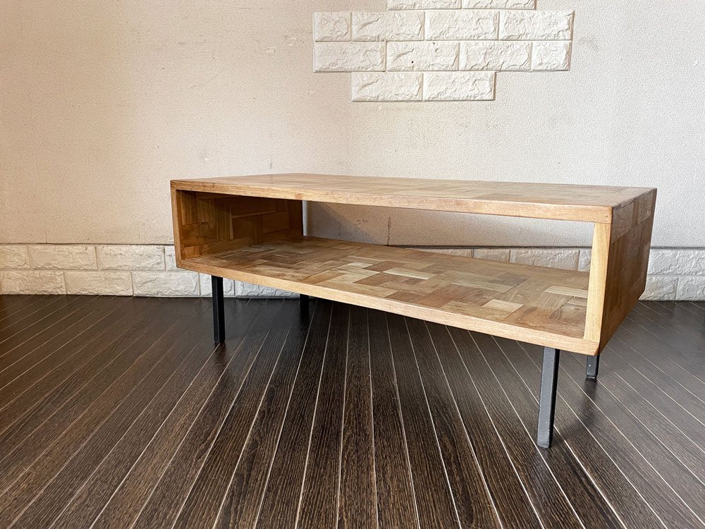 アクメファニチャー ACME Furniture トロイ TROY COFFEE TABLE コーヒーテーブル ローテーブル チーク古材 アイアン脚 W90cm USビンテージスタイル ◎