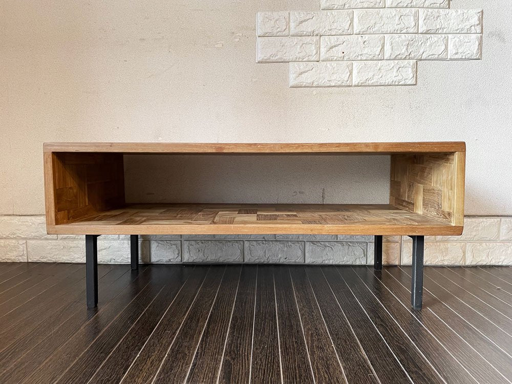 アクメファニチャー ACME Furniture トロイ TROY COFFEE TABLE コーヒーテーブル ローテーブル チーク古材 アイアン脚 W90cm USビンテージスタイル ◎