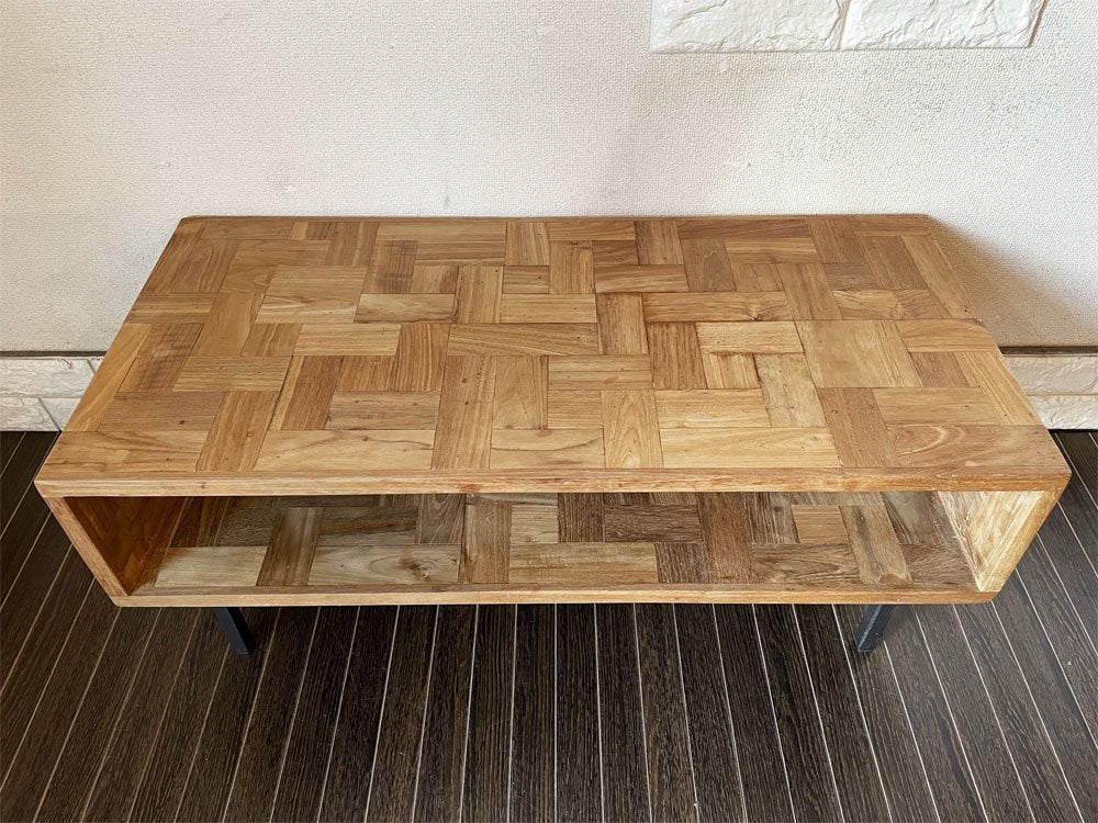 アクメファニチャー ACME Furniture トロイ TROY COFFEE TABLE コーヒーテーブル ローテーブル チーク古材 アイアン脚 W90cm USビンテージスタイル ◎