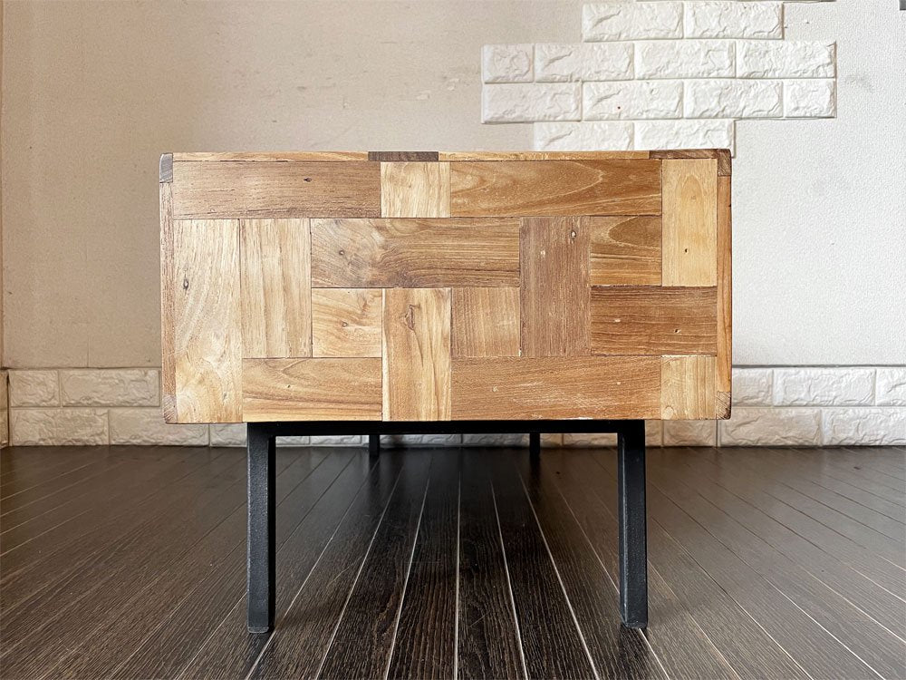 アクメファニチャー ACME Furniture トロイ TROY COFFEE TABLE コーヒーテーブル ローテーブル チーク古材 アイアン脚 W90cm USビンテージスタイル ◎