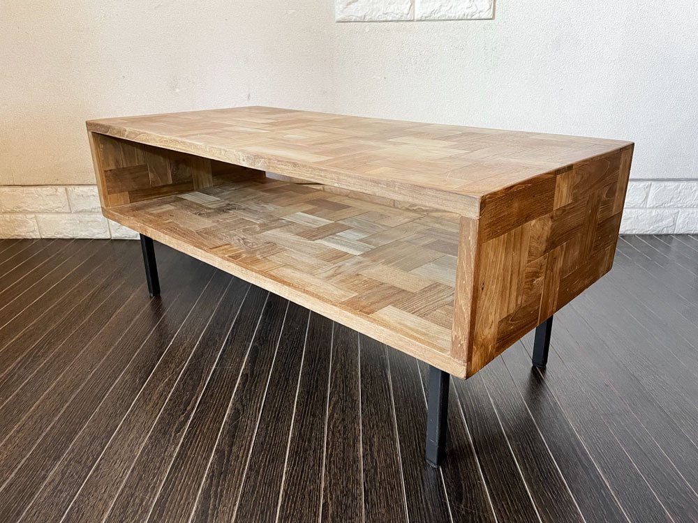 アクメファニチャー ACME Furniture トロイ TROY COFFEE TABLE コーヒーテーブル ローテーブル チーク古材 アイアン脚 W90cm USビンテージスタイル ◎