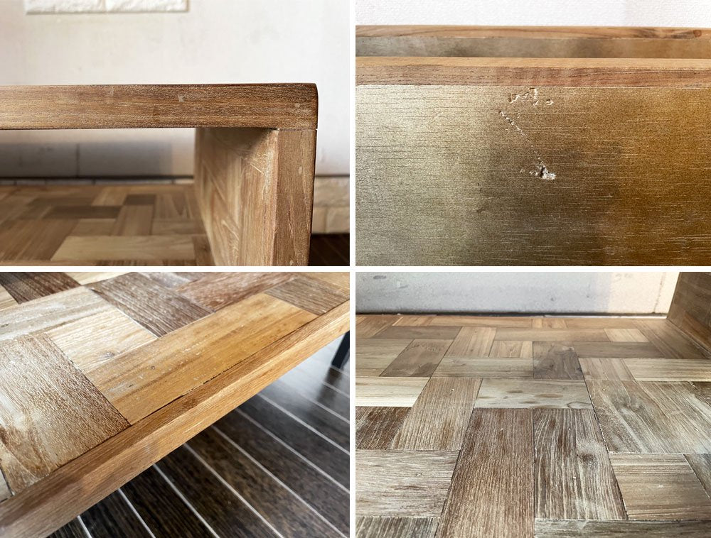 アクメファニチャー ACME Furniture トロイ TROY COFFEE TABLE コーヒーテーブル ローテーブル チーク古材 アイアン脚 W90cm USビンテージスタイル ◎
