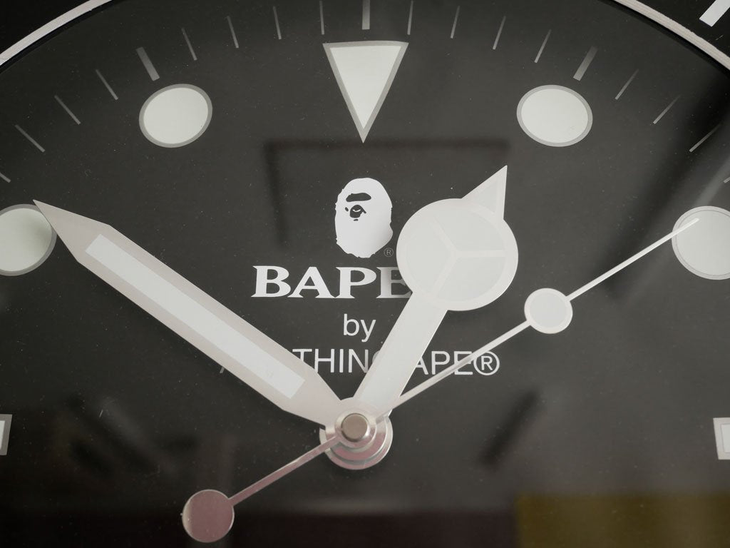 アベイシングエイプ A BATHING APE ベイペックス ウォールクロック BAPEX WALL CLOCK 掛け時計 ブラック 定価 19,580円 ●