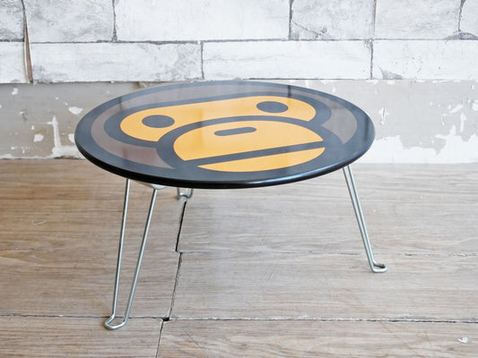 アベイシングエイプ A BATHING APE ベイビーマイロ フォールディングテーブル BABY MILO FOLDING TABLE コーヒーテーブル ちゃぶ台 折り畳み 廃番 ●