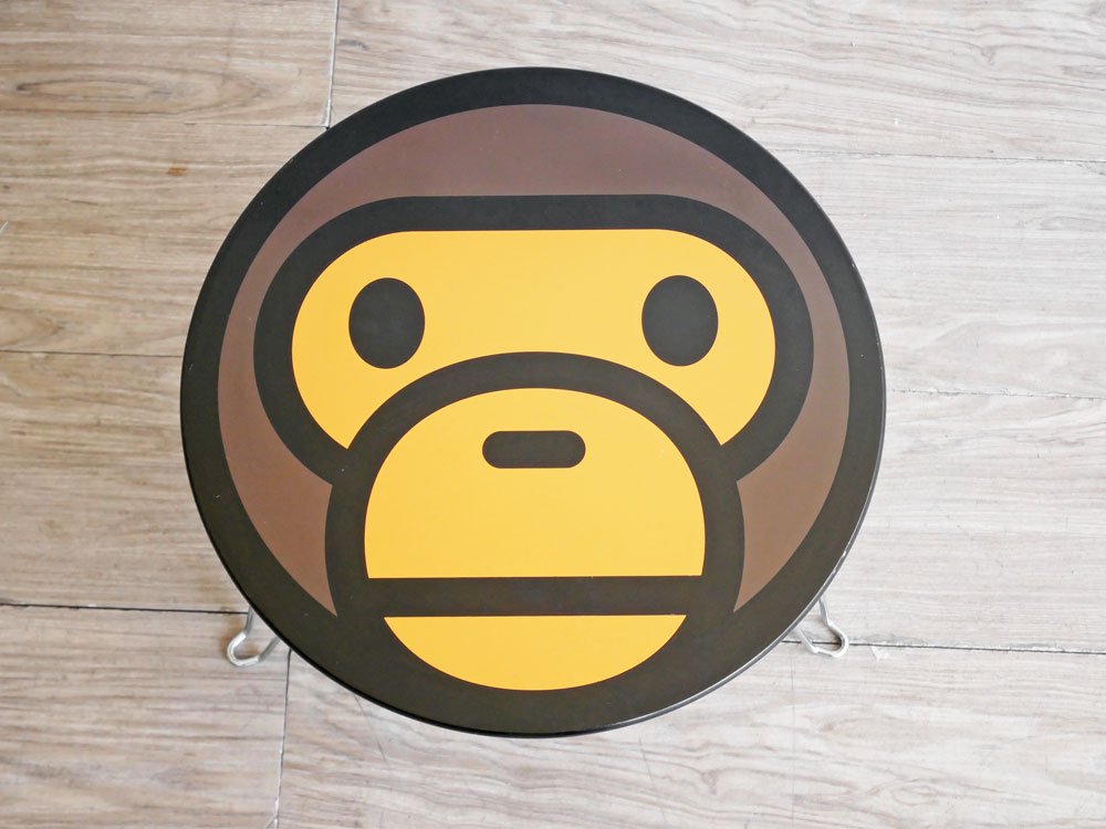 アベイシングエイプ A BATHING APE ベイビーマイロ フォールディングテーブル BABY MILO FOLDING TABLE コーヒーテーブル ちゃぶ台 折り畳み 廃番 ●