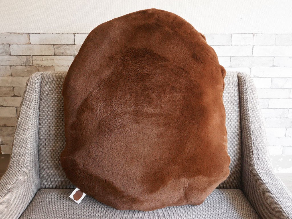 アベイシングエイプ A BATHING APE ビッグエイプヘッドクッション BIG APE HEAD CUSHION 抱き枕 ブラウン 廃番 ●