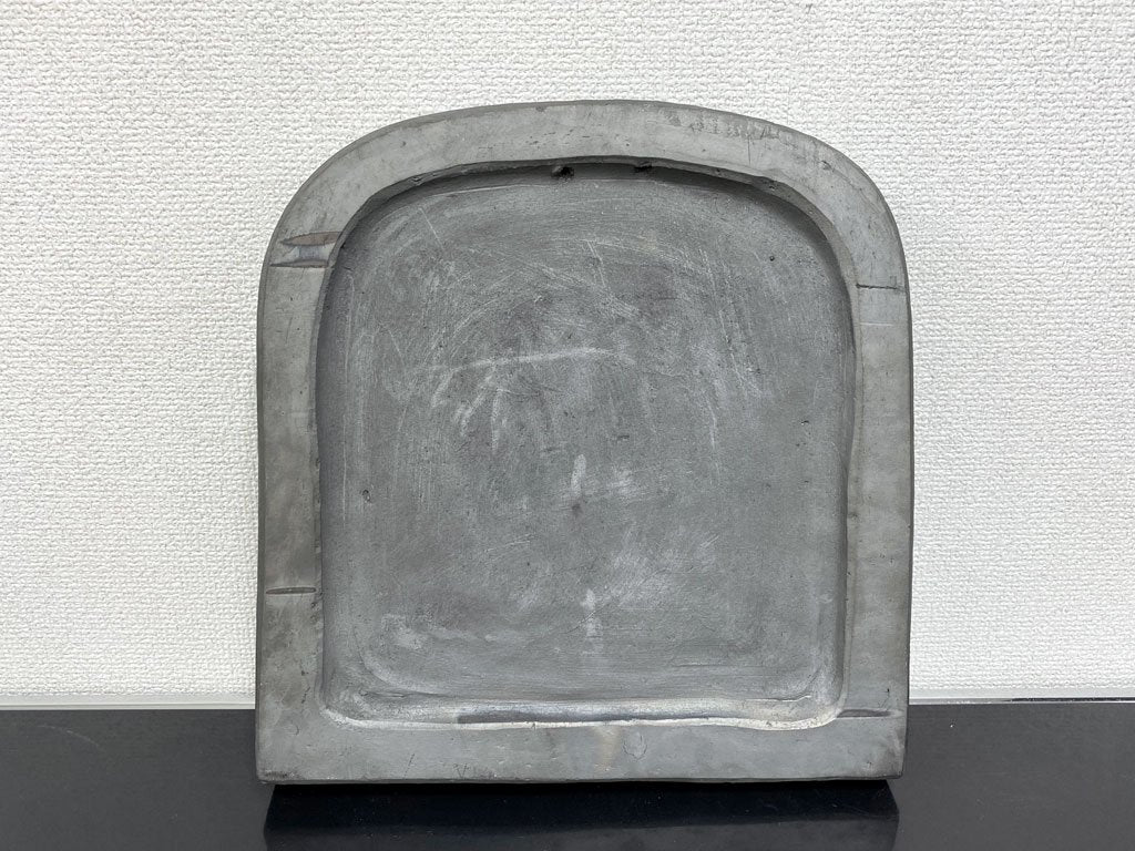 伝統工芸 藤岡鬼面瓦 在銘 喜代 群馬 鬼瓦 幅29.5×厚さ5.0×高さ32ｃｍ 重5.18kg 縁起物 魔除け オブジェ 飾り 〓