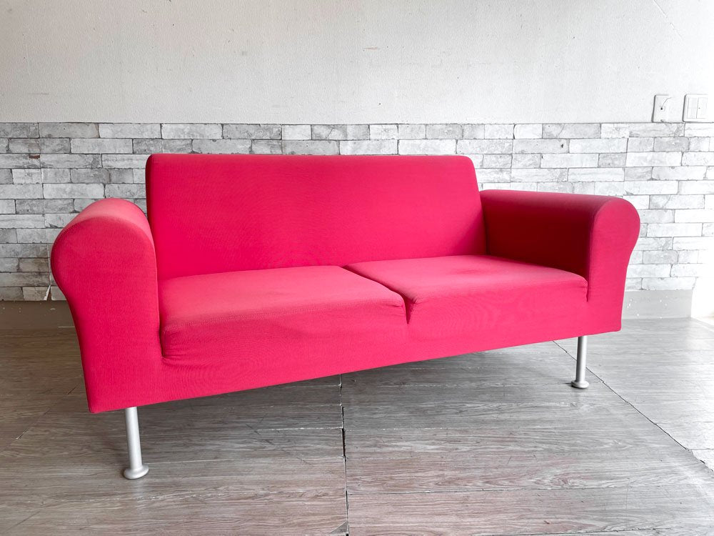 ヴィトラ Vitra. チェスターフィールド ソファ 2シーター Chesterfield Sofa ジャスパー モリソン Jasper Ｍorrison レッド 廃番 B ●