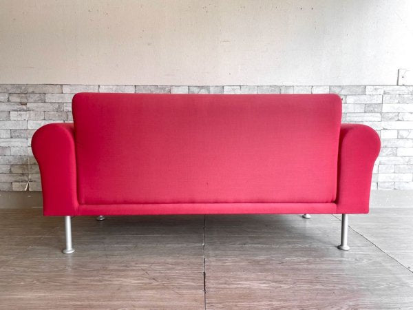 ヴィトラ Vitra. チェスターフィールド ソファ 2シーター Chesterfield Sofa ジャスパー モリソン Jasper Ｍorrison レッド 廃番 B ●