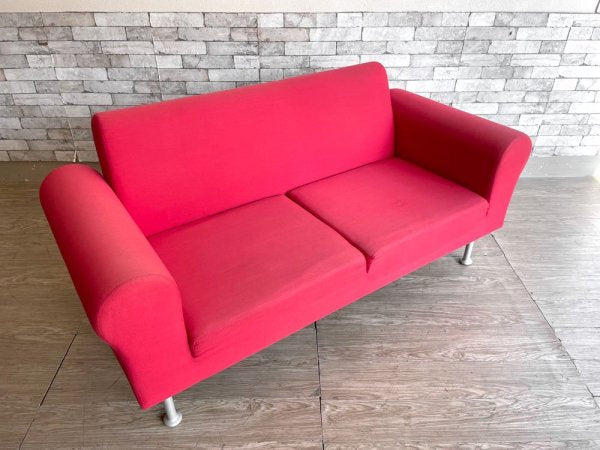 ヴィトラ Vitra. チェスターフィールド ソファ 2シーター Chesterfield Sofa ジャスパー モリソン Jasper Ｍorrison レッド 廃番 B ●