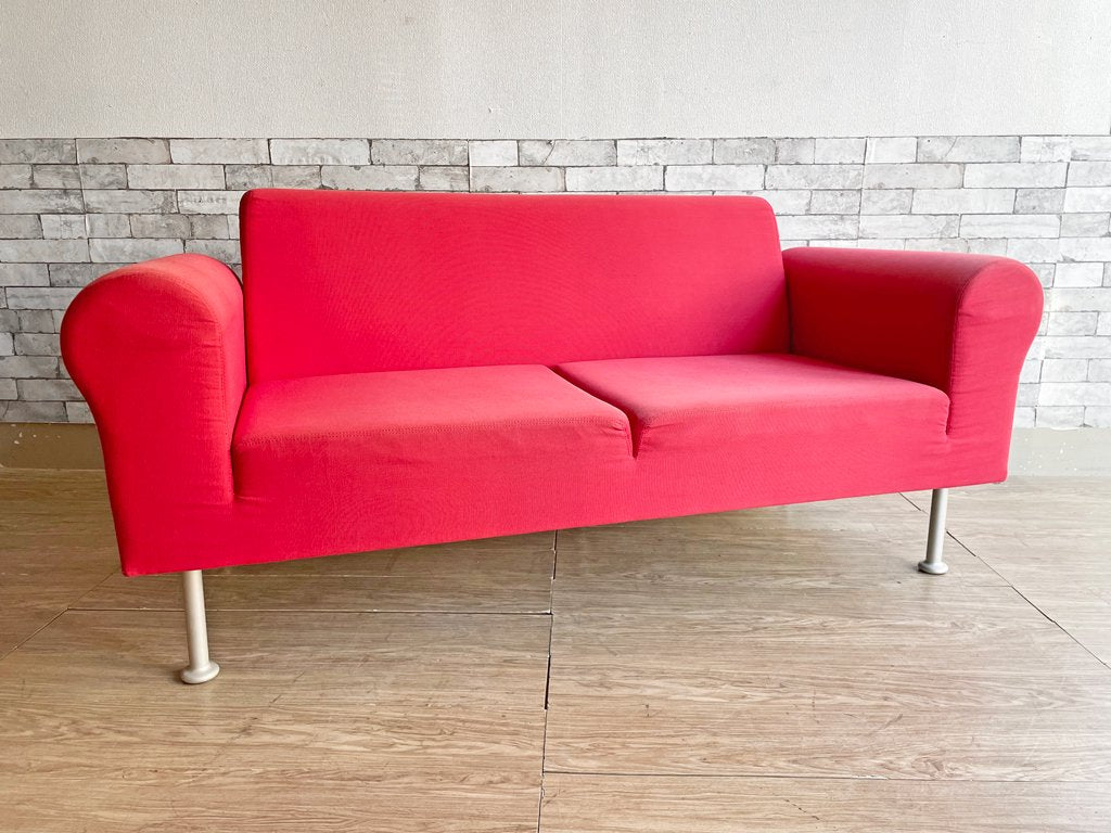 ヴィトラ Vitra. チェスターフィールド ソファ 2シーター Chesterfield Sofa ジャスパー モリソン Jasper Ｍorrison レッド 廃番 A ●