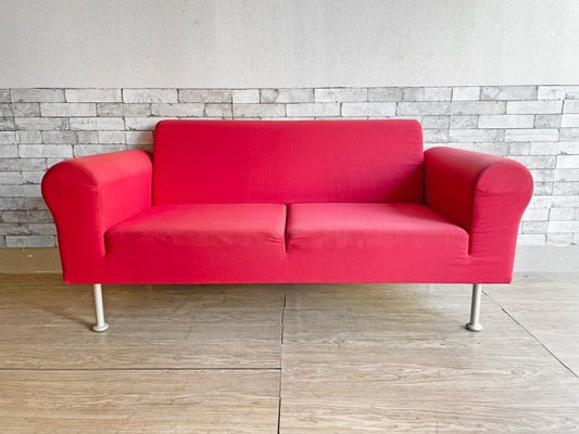 ヴィトラ Vitra. チェスターフィールド ソファ 2シーター Chesterfield Sofa ジャスパー モリソン Jasper Ｍorrison レッド 廃番 A ●