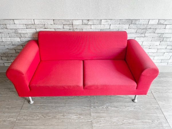 ヴィトラ Vitra. チェスターフィールド ソファ 2シーター Chesterfield Sofa ジャスパー モリソン Jasper Ｍorrison レッド 廃番 A ●