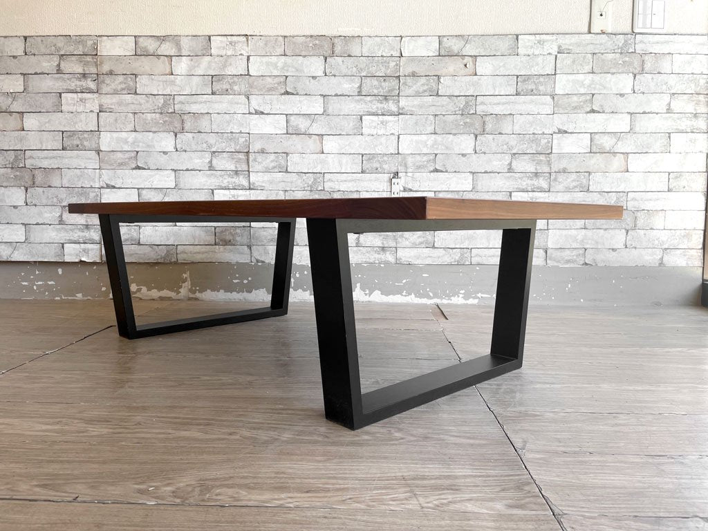 ランドスケーププロダクツ Landscape Products スクエアレッグテーブル SQUARE LEGS TABLE ローテーブル ウォールナット無垢材 Lサイズ 定価￥110,000- ●