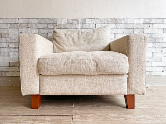 アクメファニチャー ACME Furniture ジェティ フェザーソファ JETTY feather SOFA 1シーター ファブリック ベージュ系 ミッドセンチュリー USビンテージスタイル ●