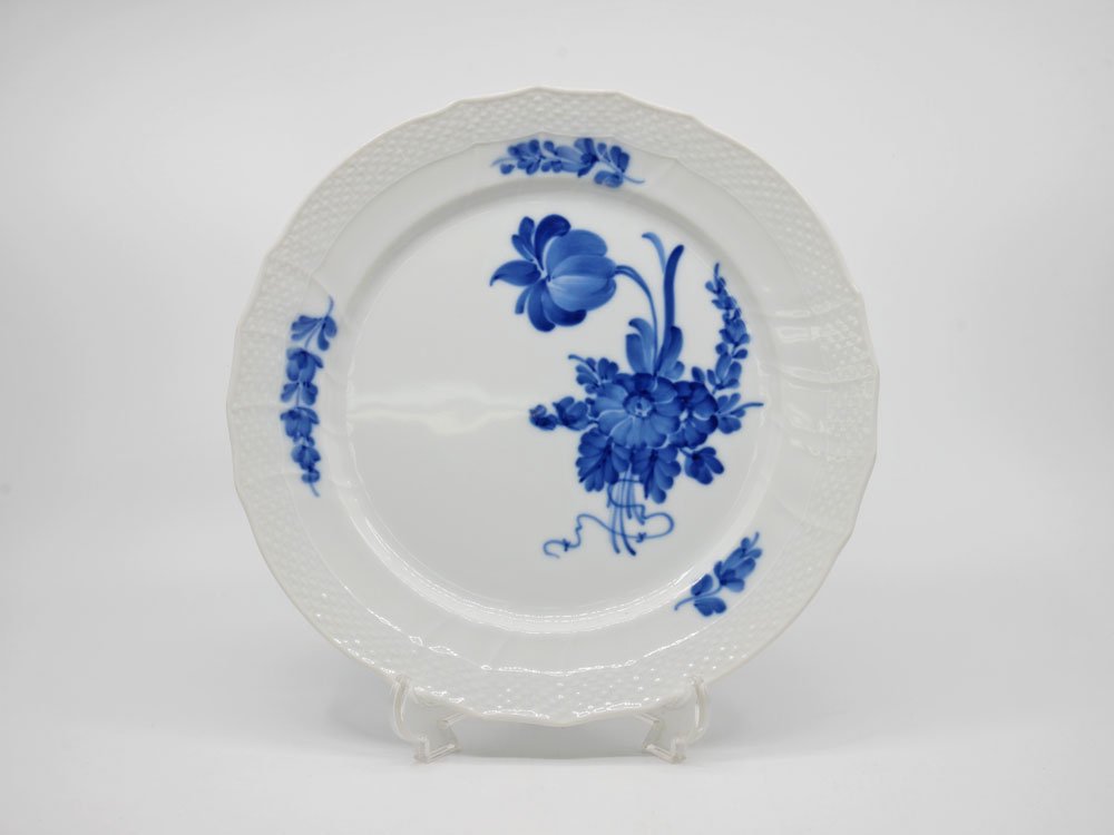 ロイヤルコペンハーゲン ROYAL COPENHAGEN ブルーフラワー Blue Flower カーブ プレート 皿 Φ21cm デンマーク 北欧食器 ●