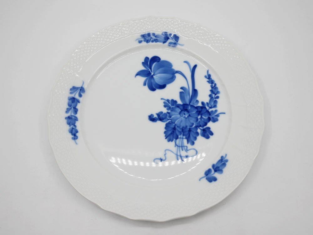 ロイヤルコペンハーゲン ROYAL COPENHAGEN ブルーフラワー Blue Flower カーブ プレート 皿 Φ21cm デンマーク 北欧食器 ●