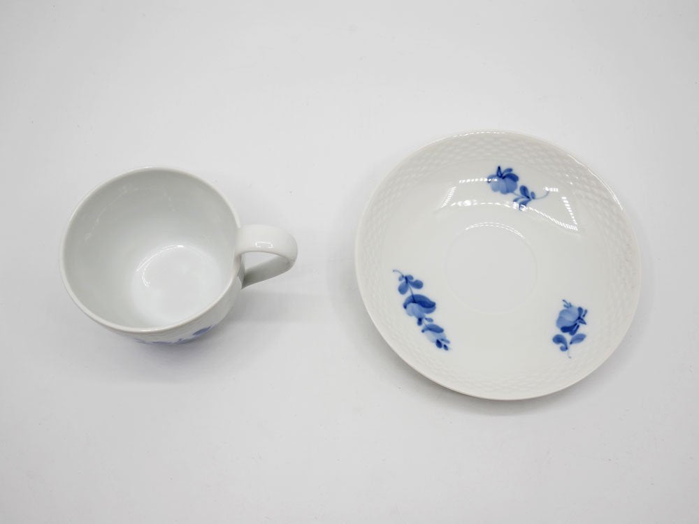 ロイヤルコペンハーゲン ROYAL COPENHAGEN ブルーフラワー Blue Flower コーヒーカップ＆ソーサー C&S ハイハンドル デンマーク 北欧食器 A ●