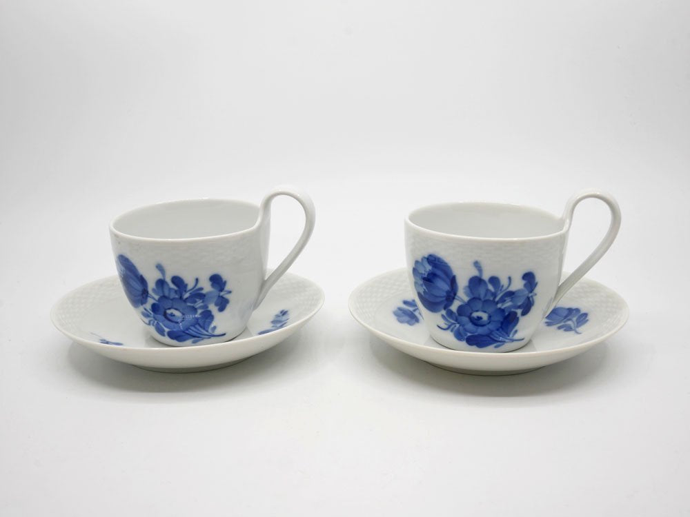 ロイヤルコペンハーゲン ROYAL COPENHAGEN ブルーフラワー Blue Flower コーヒーカップ＆ソーサー C&S ハイハンドル デンマーク 北欧食器 A ●