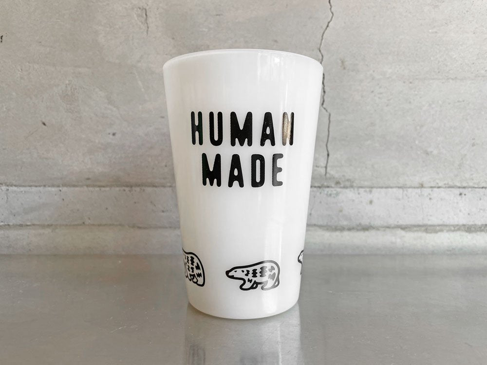 ヒューマンメイド HUMAN MADE ハート ポーラーベア POLAR BEAR タンブラー グラス オールドミルクガラス ホワイト♪