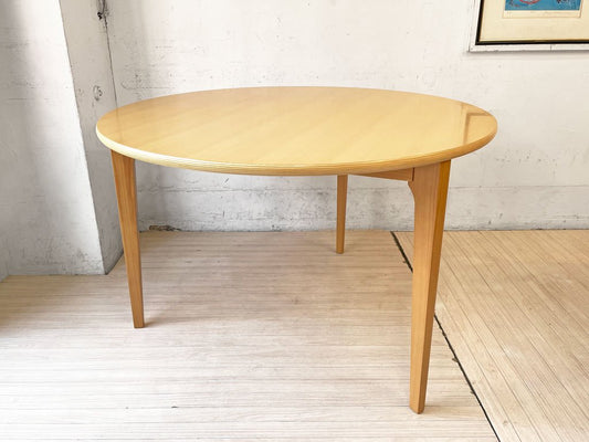 イデー IDEE ダイニングテーブル DC ナチュラル DINING TABLE DC Natural ラウンド ブナ材 天板 3本脚 長大作 参考定価:151,800円 ★