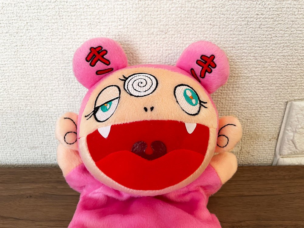 村上隆 カイカイ Kaikai & キキ Kiki パペット ぬいぐるみ ホワイト×ピンク 2体セット カイカイキキ kaikai kiki ◎
