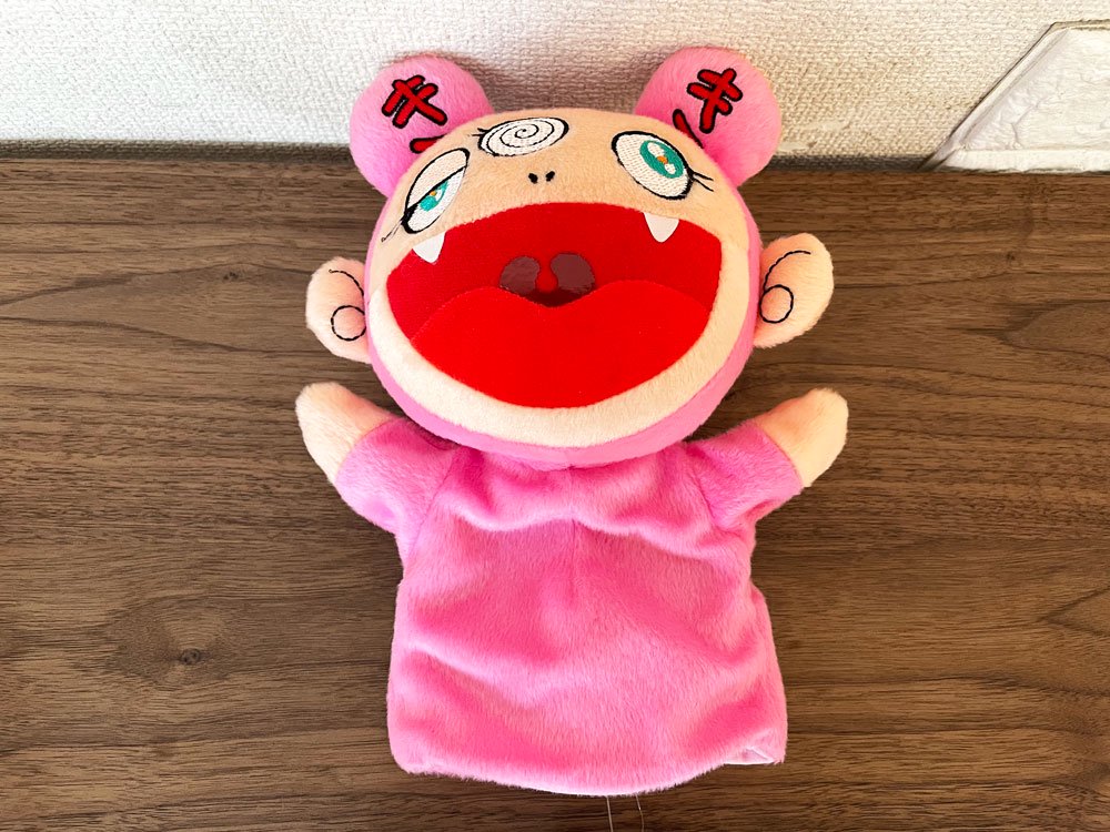村上隆 カイカイ Kaikai & キキ Kiki パペット ぬいぐるみ ホワイト×ピンク 2体セット カイカイキキ kaikai kiki ◎