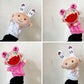 村上隆 カイカイ Kaikai & キキ Kiki パペット ぬいぐるみ ホワイト×ピンク 2体セット カイカイキキ kaikai kiki ◎