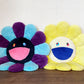 村上隆 Takashi Murakami お花クッション フラワークッション パープル × ライトブルー 60cm カイカイキキ kaikai kiki ◎