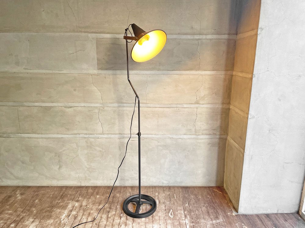 ディクラッセ DI CLASSE スタジオD フロアランプ Studio D floor lamp 伸長式 定価41,800円 インダストリアル 廃番 ♪