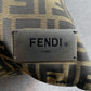 フェンディ FENDI クッション ズッカ柄 ブラウン フェザー 48×48cm イタリア ●