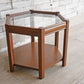 アクメファニチャー ACME Furniture ブルックス ヘキサゴンテーブル BROOKS HEXAGON TABLE サイドテーブル ガラス天板 オーク材 定価￥27,500- ●