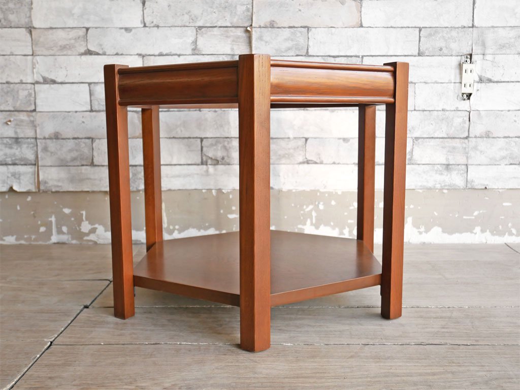 アクメファニチャー ACME Furniture ブルックス ヘキサゴンテーブル BROOKS HEXAGON TABLE サイドテーブル ガラス天板 オーク材 定価￥27,500- ●
