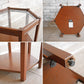 アクメファニチャー ACME Furniture ブルックス ヘキサゴンテーブル BROOKS HEXAGON TABLE サイドテーブル ガラス天板 オーク材 定価￥27,500- ●