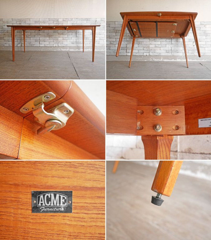 アクメファニチャー ACME Furniture ブルックス ダイニングテーブル BROOKS DINING TABLE エクステンション 伸長式 ウォールナット材 定価￥143,000- ●