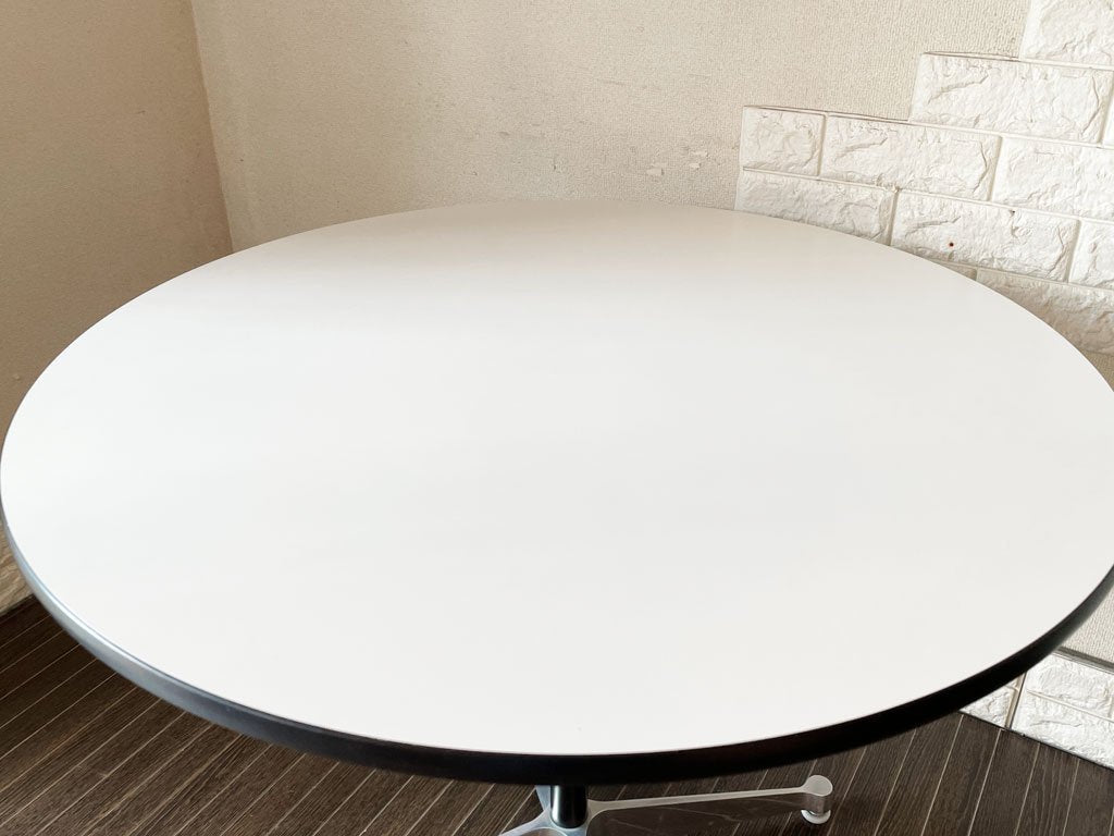 ハーマンミラー Herman Miller コントラクトテーブル Eames Contract-Base Table ラウンド Φ90cm ホワイト C&R イームズ ミッドセンチュリー ◎