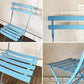 フェルモブ Fermob ビストロ BISTRO メタルチェア METAL CHAIR フォールディングチェア ガーデンチェア ブルー系 フランス 定価￥16,500-  ◎