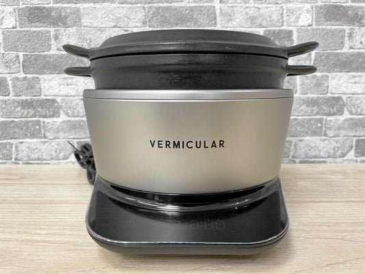 バーミキュラ VERMICULAR ライスポットミニ セット 3合炊きモデル RP19A ソリッドシルバー 炊飯器 鋳物ホーロー鍋 IH調理器 日本製 定価78,430円 ●