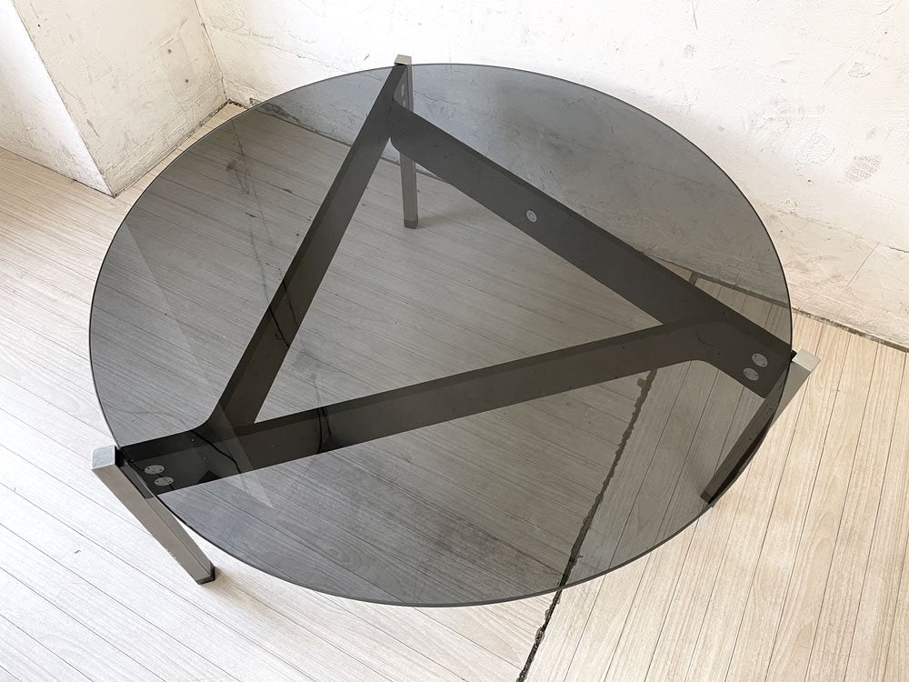 マシンエイジ Machine Age トライアングルテーブル Triangle Table スモーク ガラステーブル 長大作 希少 ★