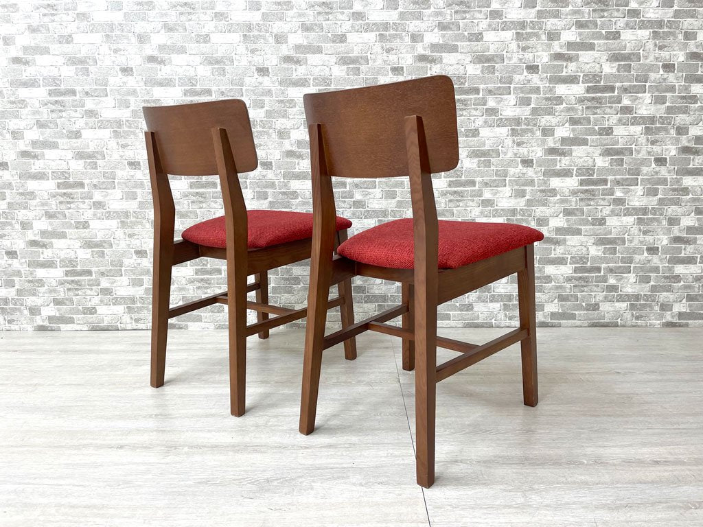 フランフラン francfranc コムンチェア COMUN CHAIR ダイニングチェア ファブリック 2脚セット ●