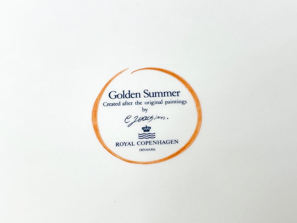 ロイヤルコペンハーゲン Royal Copenhagen ゴールデンサマー Golden Summer オーバルプレート 飾り皿 W51cm デンマーク 北欧食器 ●