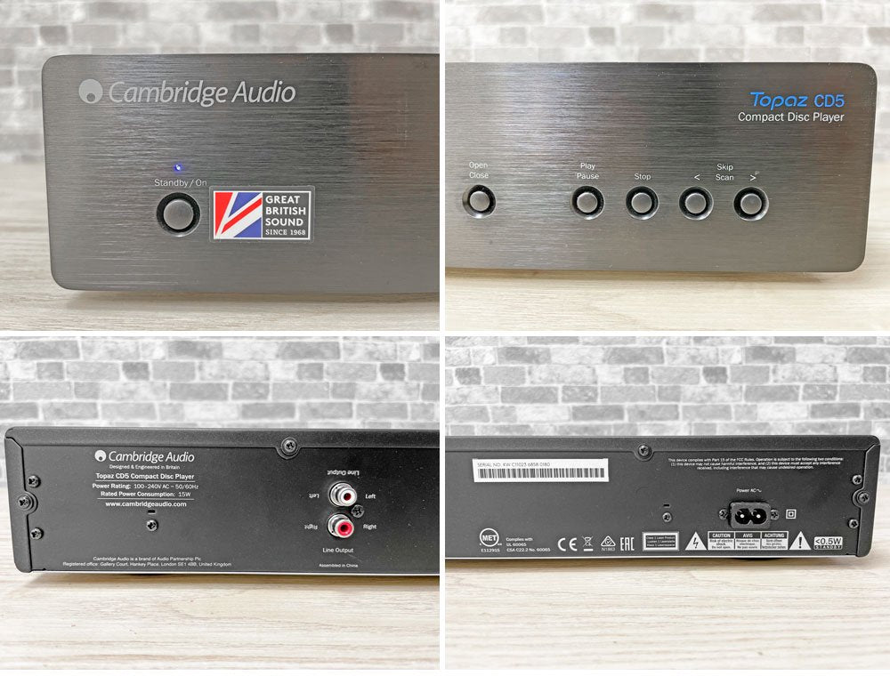 ケンブリッジオーディオ Cambridge Audio DAC CDプレーヤー TOPAZ CD5 D/Aコンバーター イギリス Wolfson 8725 搭載 エントリーモデル リモコン欠品 ●