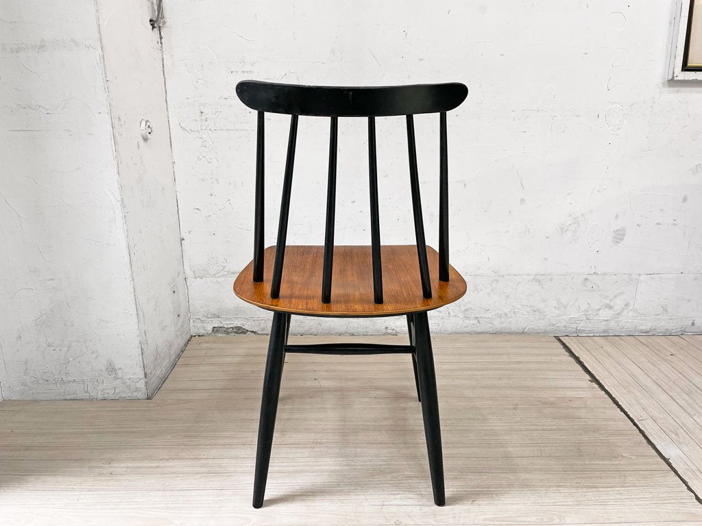 EDSBY VERKEN ファネットチェア Fanett chair イルマリ・タピオヴァーラ ダイニングチェア チーク材座面 ブラックペイント スウェーデン製 北欧ビンテージ ★